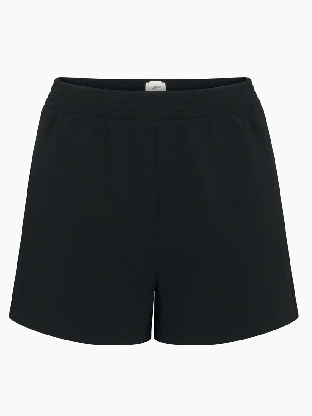 Aritzia Wilfred Gelato Mini Short XL Black Crepette Elastic High Rise